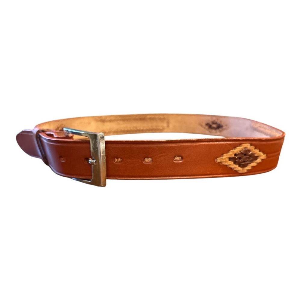 Continental Belt on Oil Tan Leather Made in Mexico Size 36 X3